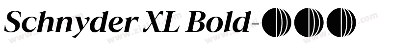 Schnyder XL Bold字体转换